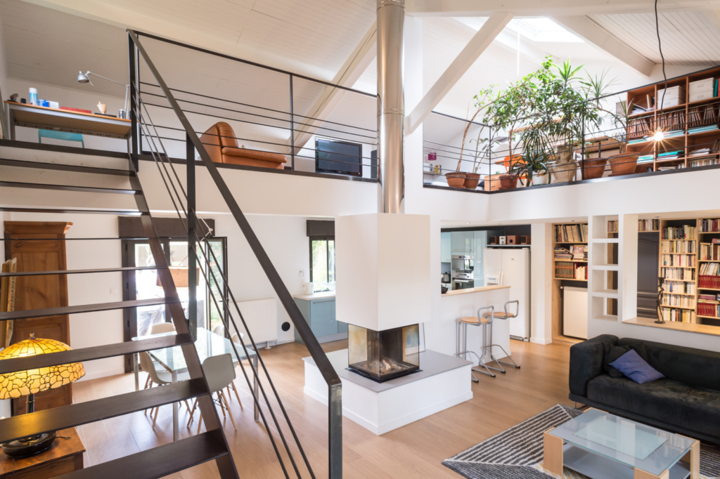 Cheminée dans une maison à Toulouse