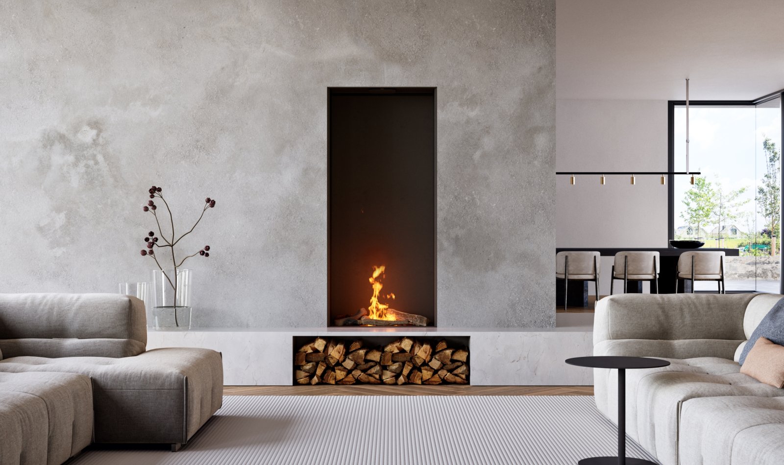 Foyer bioéthanol d'extérieur Element4 Sky Large Front bio outdoor - Sparte Toulouse
