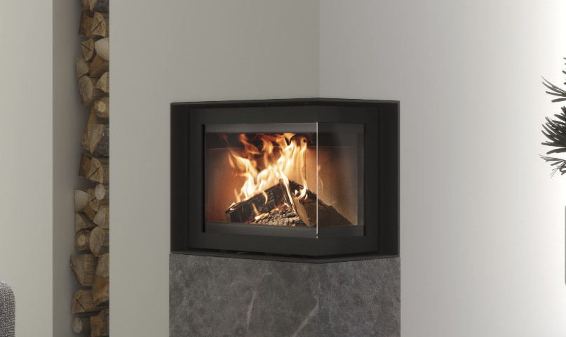 Insert à bois Fonte Flamme Instyle Corner Slim 660/570 - Sparte Toulouse