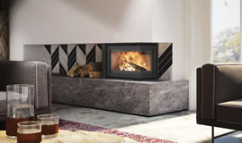 Insert à bois Fonte Flamme Instyle Corner Slim 660/495 - Sparte Toulouse