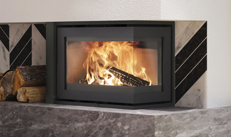 Insert à bois Fonte Flamme Instyle Corner Slim 660/495 - Sparte Toulouse