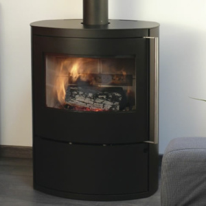Poêle à bois Fonte Flamme Bombay acier noir - Sparte Toulouse