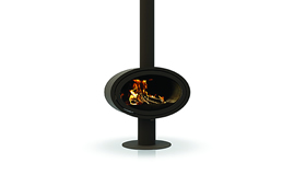 Poêle à bois Fonte Flamme Oval Front supports multiples - Sparte Toulouse