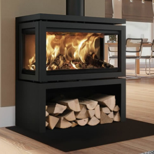 Poêle à bois Fonte Flamme Vidar Triple Large-Store - Sparte Toulouse