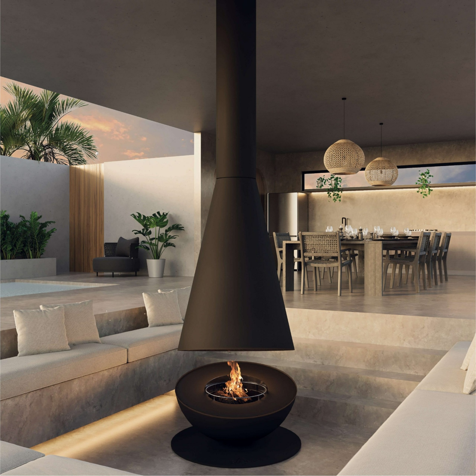 Brasero d'extérieur Glamm Fire Thales Bois — Cheminées Sparte Toulouse