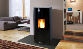 Poêle à granulés Fonte Flamme Kora 13 acier noir - Sparte Toulouse