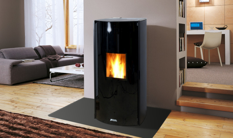Poêle à granulés Fonte Flamme Kora 13 acier noir - Sparte Toulouse