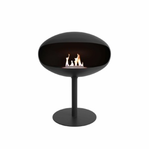 Cheminée bioéthanol Cocoon Fires pedestal noir — Cheminées Sparte Toulouse