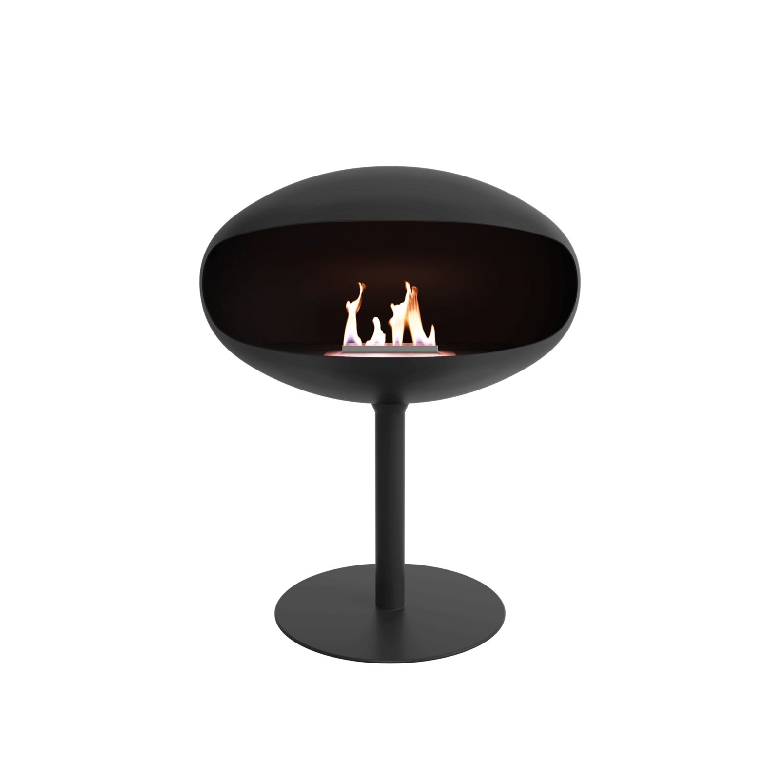 Cheminée bioéthanol Cocoon Fires pedestal noir — Cheminées Sparte Toulouse