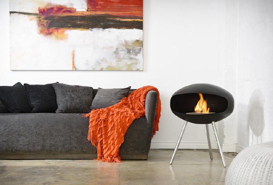 Cheminée bioéthanol Cocoon Fires terra ambiance 1 — Cheminées Sparte Toulouse
