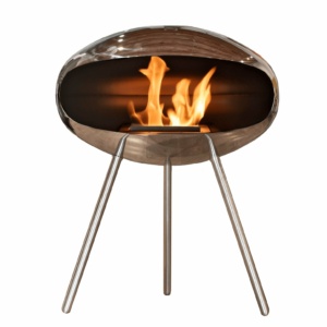 Cheminée bioéthanol Cocoon Fires terra inox — Cheminées Sparte Toulouse