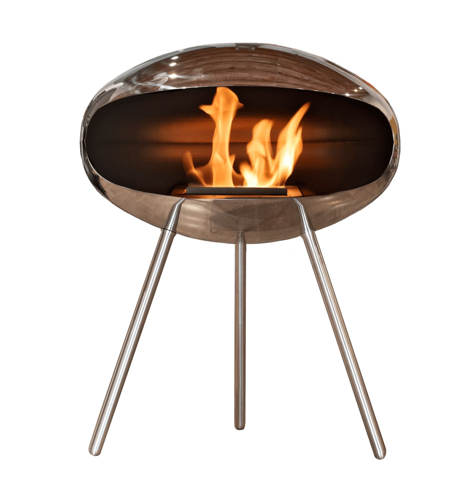 Cheminée bioéthanol Cocoon Fires terra inox — Cheminées Sparte Toulouse