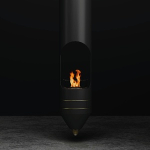 Cheminée bioéthanol suspendue Glamm Fire Signature — Cheminées Sparte Toulouse