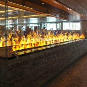 Foyer à brume d'eau The Flame Endless Fire Box 3 Seiten C-Form — Cheminées Sparte Toulouse