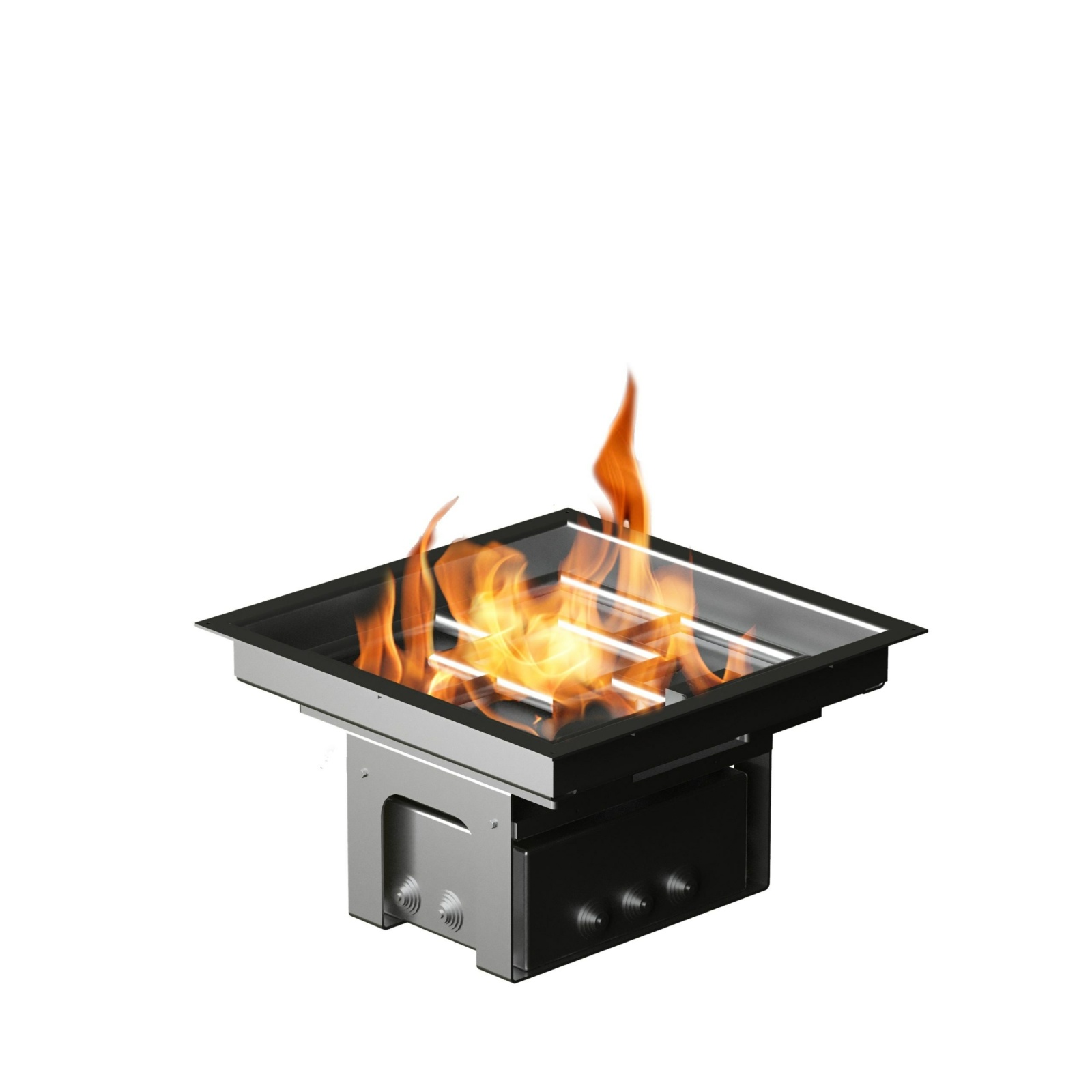 Foyer gaz d'extérieur Glamm Fire Zone de combustion Carré — Cheminées Sparte Toulouse