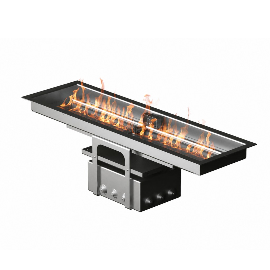 Foyer gaz d'extérieur Glamm Fire Zone de combustion Rectangulaire — Cheminées Sparte Toulouse