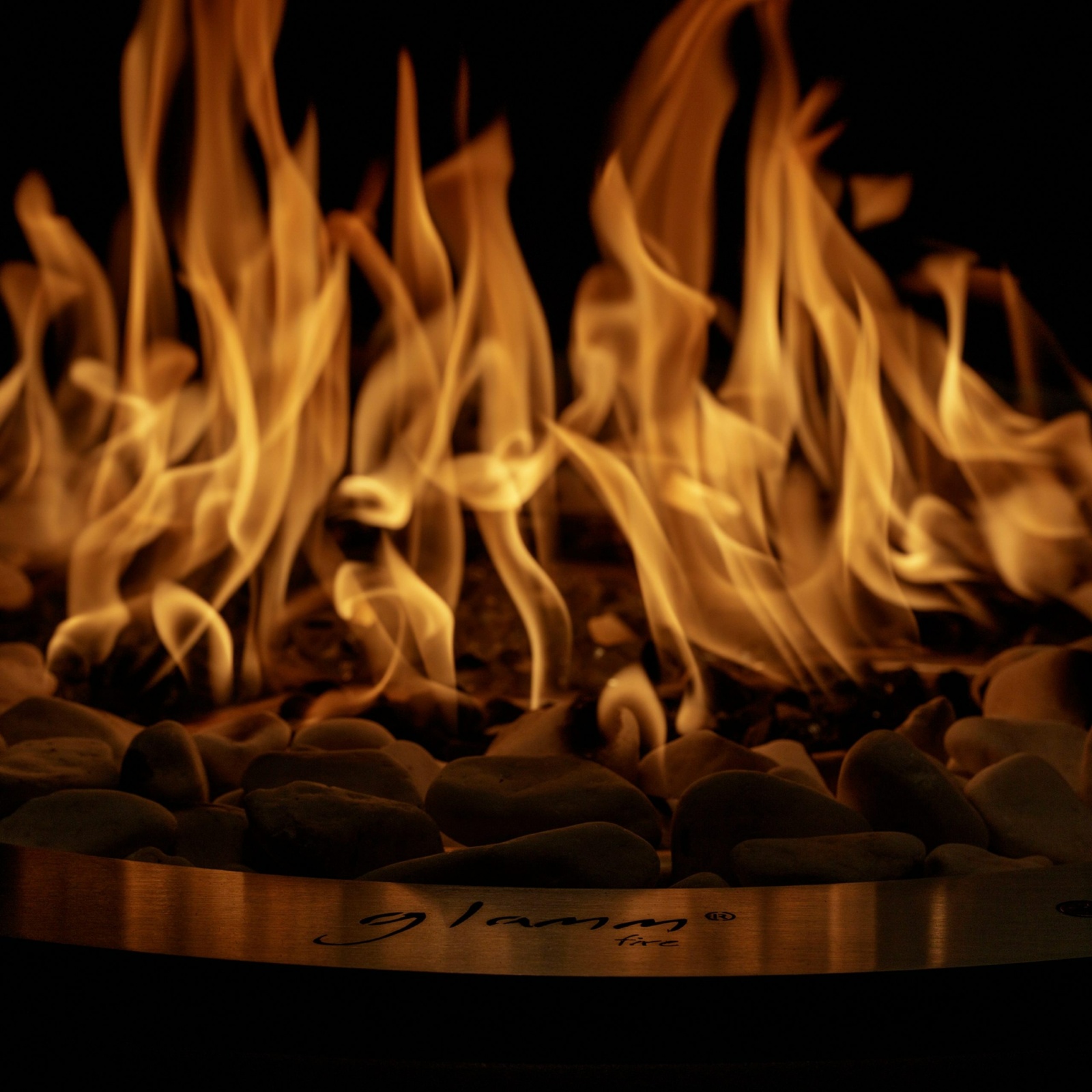 Foyer gaz d'extérieur Glamm Fire Zone de combustion Rond — Cheminées Sparte Toulouse