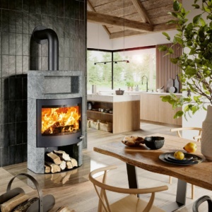 Poêle bois Skantherm Ator Plus Panorama — Cheminées Sparte Toulouse