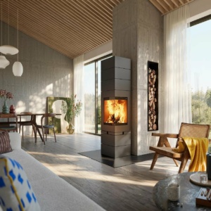 Poêle bois Skantherm Elements Eck — Cheminées Sparte Toulouse