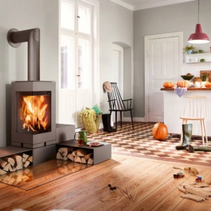 Poêle bois Skantherm Elements Eck — Cheminées Sparte Toulouse