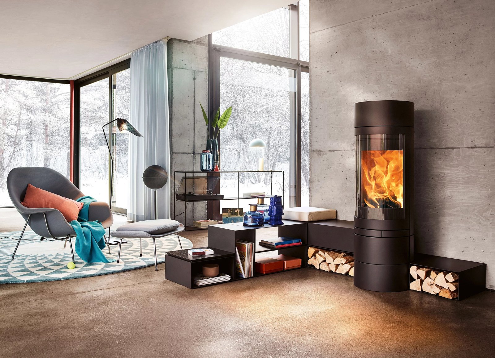 Poêle à bois Skantherm Elements Rund — Cheminées Sparte Toulouse