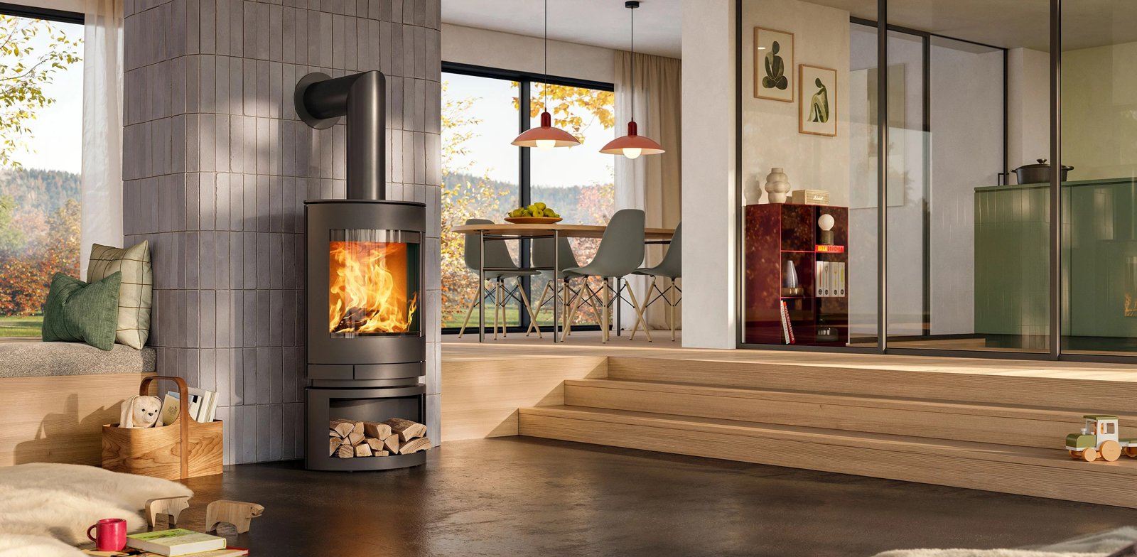 Poêle à bois Skantherm Emotion S — Cheminées Sparte Toulouse
