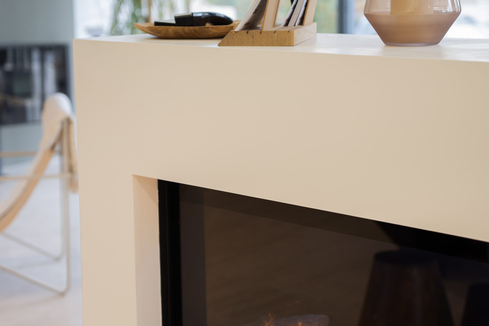 Foyer gaz linéaire dans le showroom Sparte à Toulouse