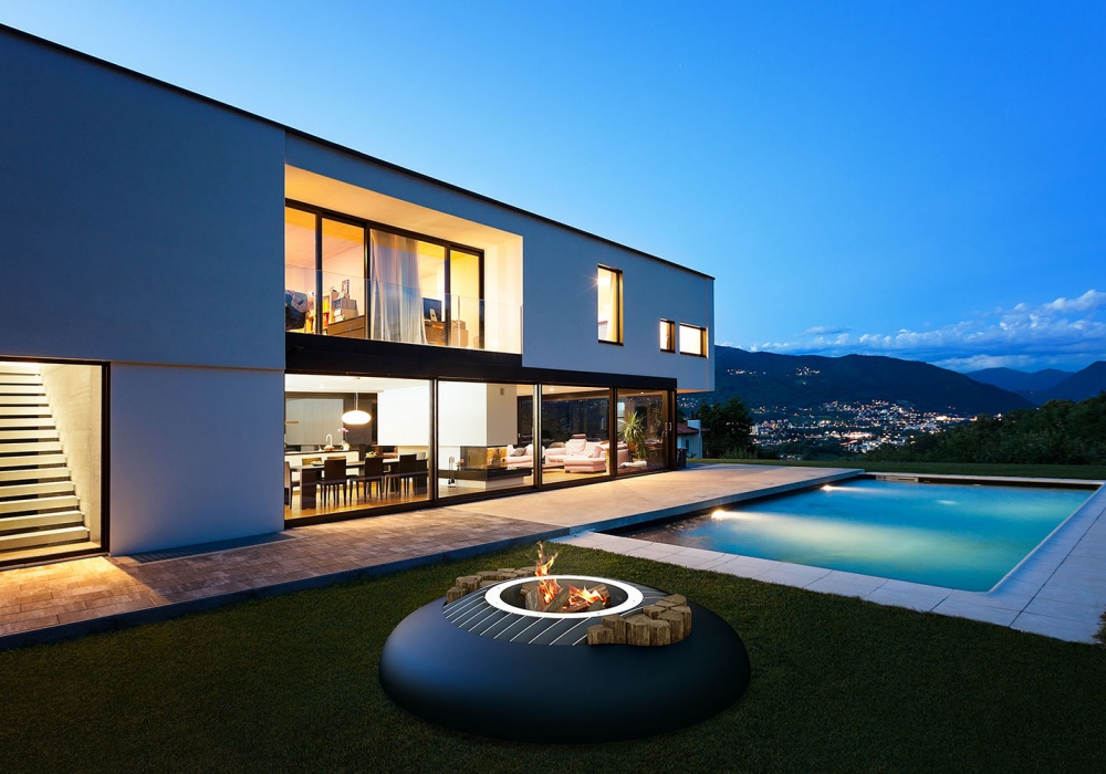 Glammfire outdoor Cheminées contemporaines Sparte Saint Orens Toulouse poêle à granulés vapeur bioéthanol
