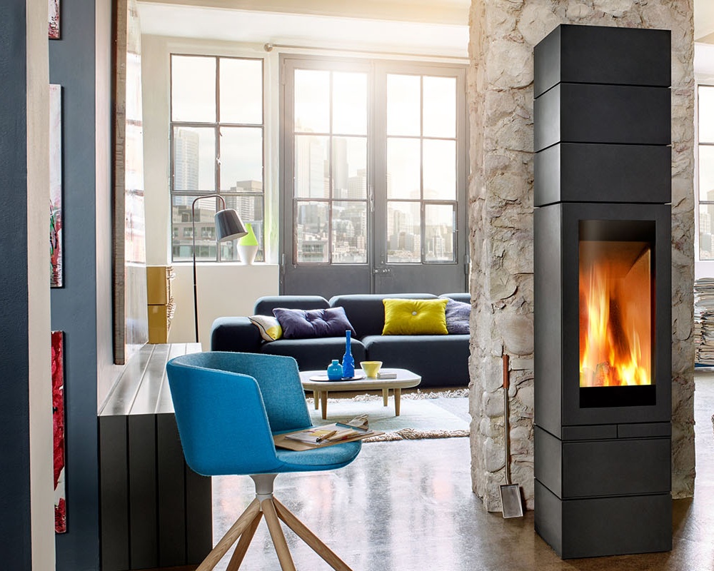 Skantherm Element 400 Cheminées contemporaines Sparte Saint Orens Toulouse poêle à granulés vapeur bioéthanol